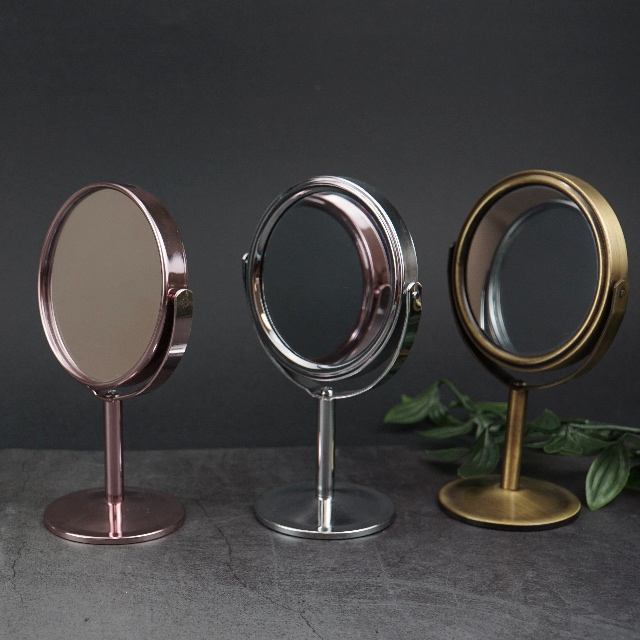 Dobbeltsidet mini bord top forfængelighed spejl