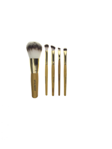 Gyldne træ makeup børste sæt kraft børste øjenskygge børste skygge børste smudger børste