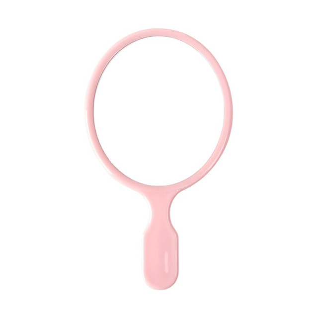 Oval lille lyserød håndholdt spejl