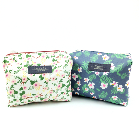 Floral Small Cosmetic Bag Travel Case