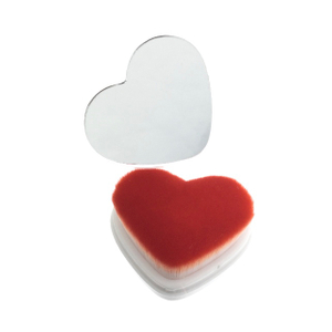 Hjerte form kreativ lille regnbue kosmetisk børste