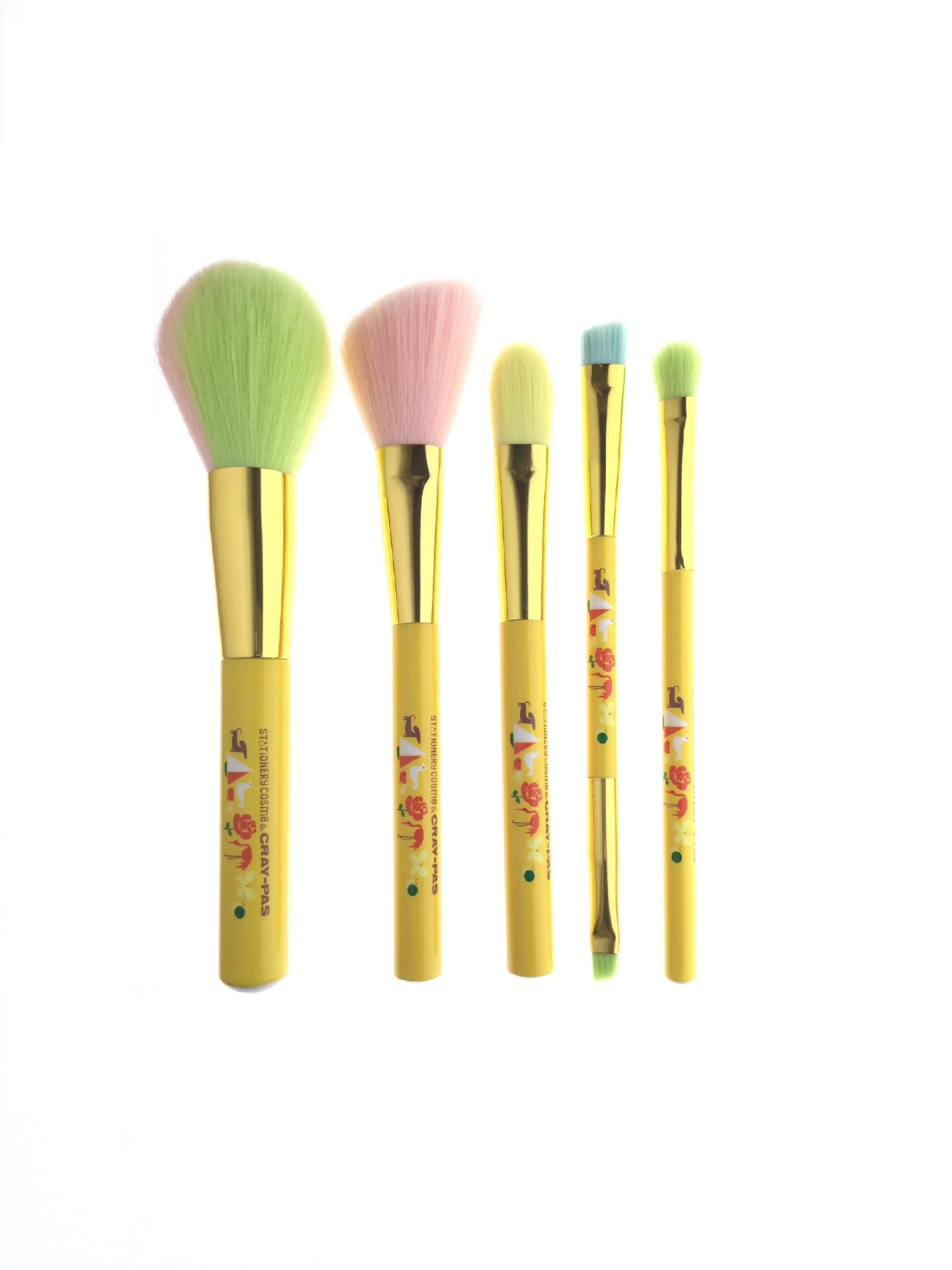 5 stk Colorful makeup børste sæt (ansigt og øje)
