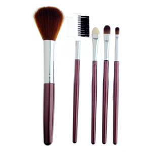 5 Stk Essential Makeup Børste Sæt Brun